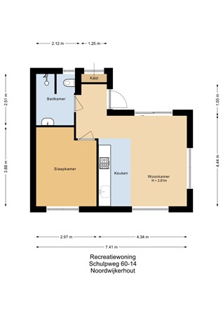 Floorplan - Schulpweg 60-14, 2211 XM Noordwijkerhout